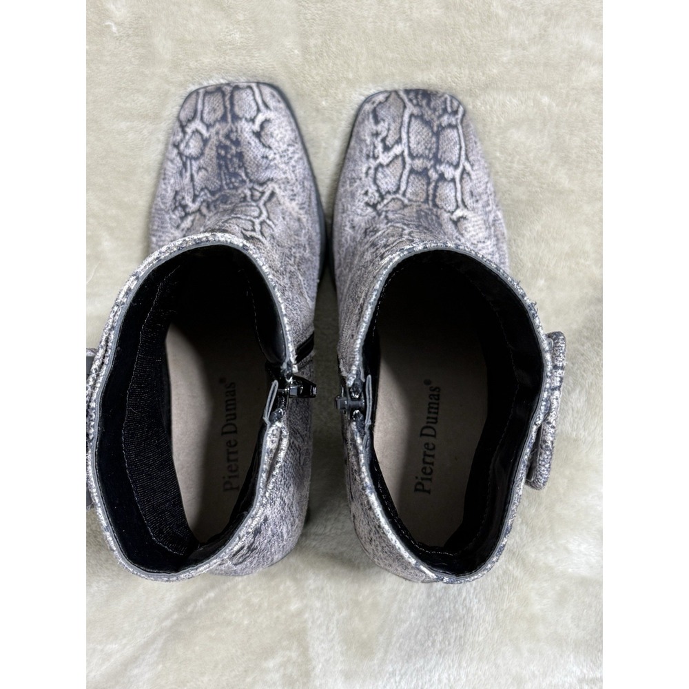 Pierre Dumas Block Heel Snake Women's Booties Size 6 - Picture 7 of 8